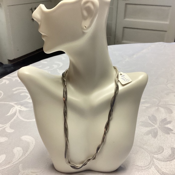 Braided twist RARE & UNIQUE STERLING NECKLACE - Picture 1 of 9